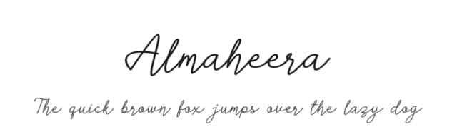 Almaheera by skillyasstudio.com — Script Handwritten Font