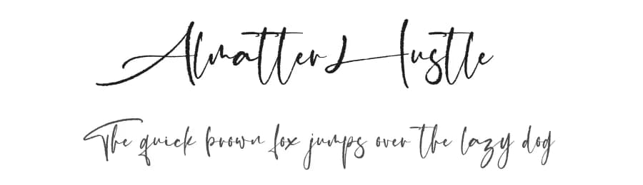 Almatter Hustle by Pineungtype Missinklab — Script Handwritten Font