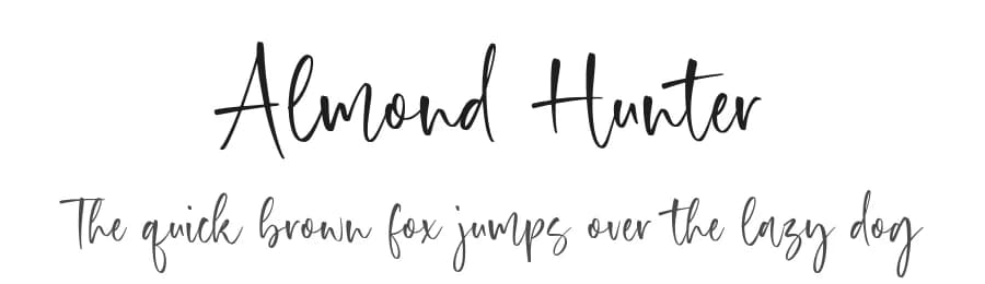 Almond Hunter by Timur Type — Script Handwritten Font