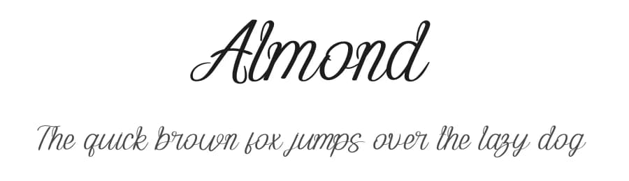 Almond by Etik Fatimah — Script Handwritten Font