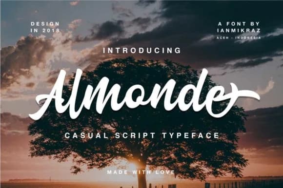 Almonde Script Font by Ian Mikraz — Script Handwritten Font