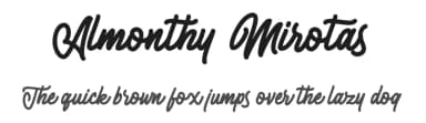 Almonthy Mirotas by Kotak Kuning Studio — Script Handwritten Font — thumbnail 1