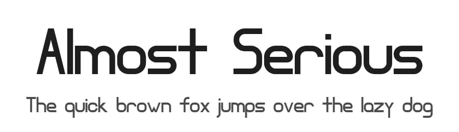 Almost Serious by Aryel Filipe — Sans Serif Font