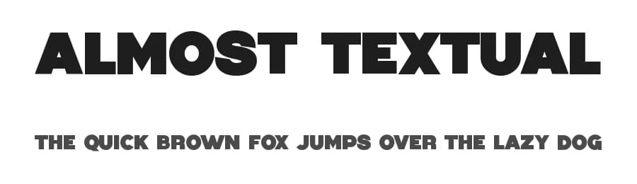 Almost Textual by Graphicxell — Sans Serif Font