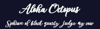 Aloha Octopus by Billy Argel Fonts ® — Script Handwritten Font — thumbnail 2