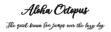 Aloha Octopus by Billy Argel Fonts ® — Script Handwritten Font — thumbnail 1