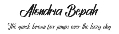 Alondria Bepah by Kotak Kuning Studio — Script Handwritten Font — thumbnail 1