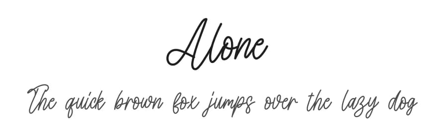 Alone by Scratchones — Script Handwritten Font