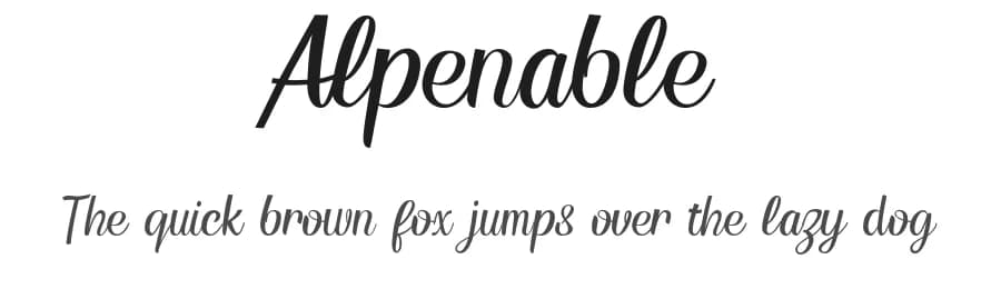 Alpenable by Mindtype Co. — Script Handwritten Font