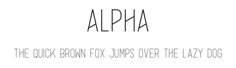 Alpha by Callum Finn — Sans Serif Font
