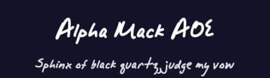 Alpha Mack AOE by Astigmatic One Eye Typographic Institute — Script Handwritten Font — thumbnail 2