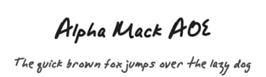 Alpha Mack AOE by Astigmatic One Eye Typographic Institute — Script Handwritten Font — thumbnail 1