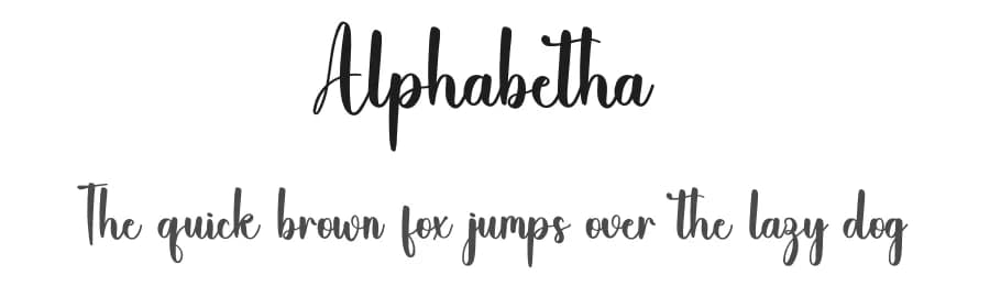 Alphabetha by Inermedia Studio — Script Handwritten Font