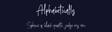 Alphabetically by alphArtype — Script Handwritten Font — thumbnail 2