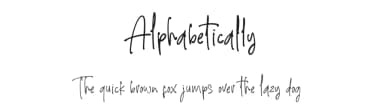 Alphabetically by alphArtype — Script Handwritten Font — thumbnail 1