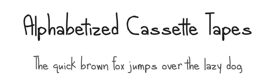 Alphabetized Cassette Tapes by Brittney Murphy Design — Script Handwritten Font