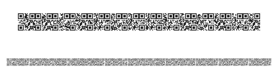 AlphanumericQR by Rainkarnichi — Dingbats Font