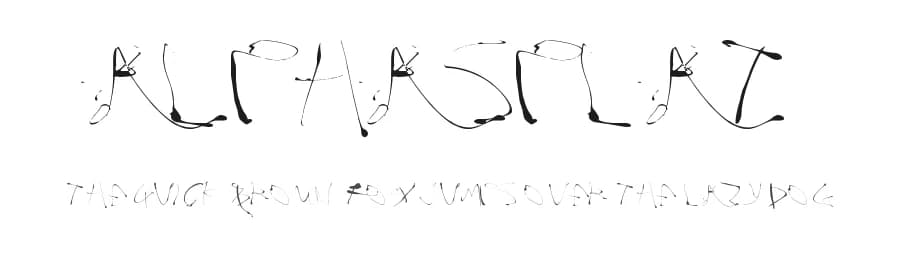 Alphasplat by Chippy Bowey — Script Handwritten Font — preview 1