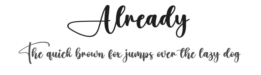 Already by Scratchones — Script Handwritten Font