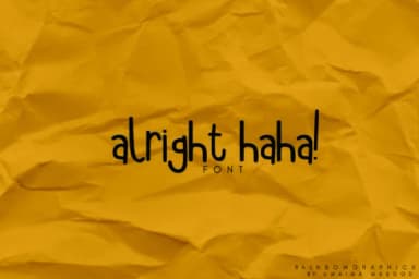 Alright Haha Font by RainbowGraphicx — Script Handwritten Font — thumbnail 1