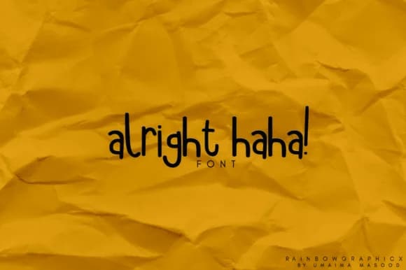 Alright Haha Font by RainbowGraphicx — Script Handwritten Font