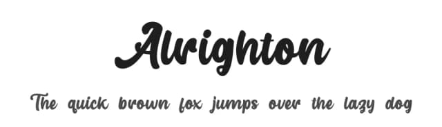 Alrighton by Marchtwentype — Script Handwritten Font