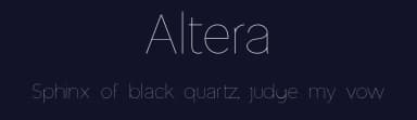 Altera by Jacob King — Sans Serif Font — thumbnail 2