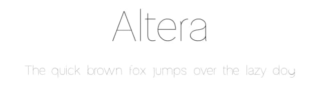 Altera by Jacob King — Sans Serif Font