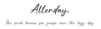 Alterday by Khurasan — Script Handwritten Font — thumbnail 1
