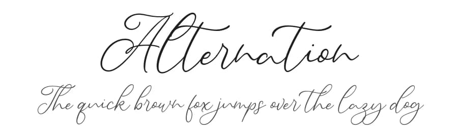 Alternation by Vunira Design — Script Handwritten Font