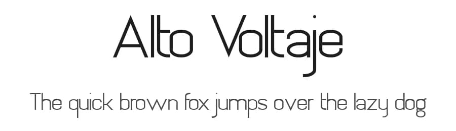 Alto Voltaje by Michael Muranaka — Sans Serif Font