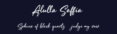 Alulla Saffia by Maulana Creative — Script Handwritten Font — thumbnail 2