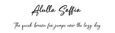 Alulla Saffia by Maulana Creative — Script Handwritten Font — thumbnail 1