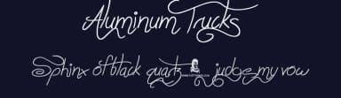 Aluminum Trucks by JSH creates — Script Handwritten Font — thumbnail 2