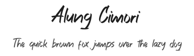 Alung Cimori by Albert Kalingga — Script Handwritten Font