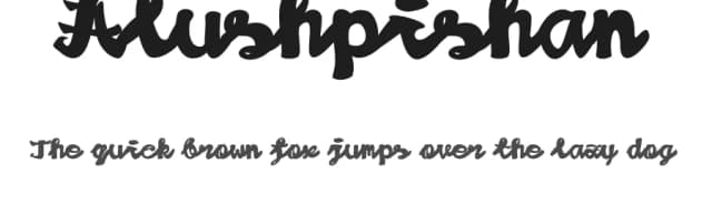 Alushpishan by Indra Gunawan — Script Handwritten Font