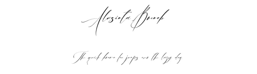 Alusinta Brenob by Pineungtype Missinklab — Script Handwritten Font