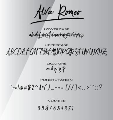 Alva Romeo Font by beeart009 — Script Handwritten Font — thumbnail 4