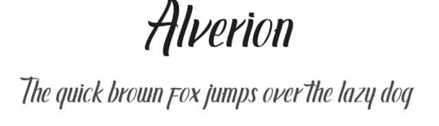 Alverion by Muhammad Ahwal Bobby — Script Handwritten Font