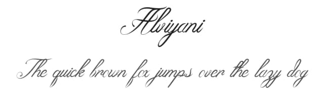 Alviyani by Irfan Hidayat — Script Handwritten Font