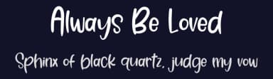Always Be Loved by Ailil Mubasaroh — Script Handwritten Font — thumbnail 2