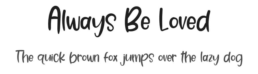 Always Be Loved by Ailil Mubasaroh — Script Handwritten Font