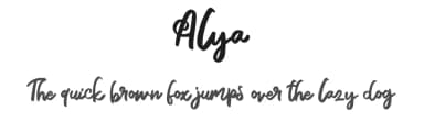 Alya by Vunira Design — Script Handwritten Font — thumbnail 1