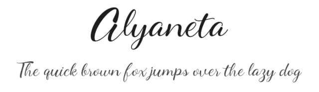 Alyaneta by Fanastudio — Script Handwritten Font