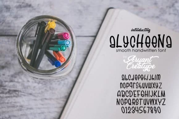 Alychenna Font by didesainke — Script Handwritten Font