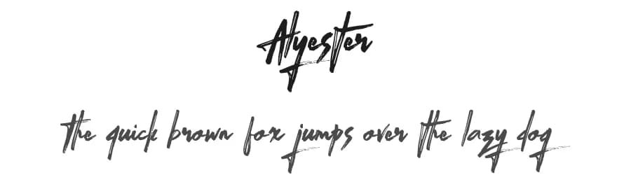 Alyester by liart type — Script Handwritten Font