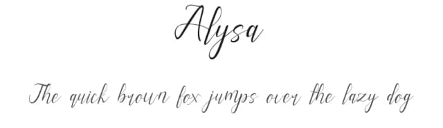 Alysa by Star Studio — Script Handwritten Font