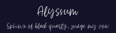 Alyssum by A Piece Of Cake Std — Script Handwritten Font — thumbnail 2