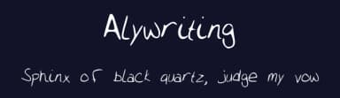 Alywriting by Alyssa Wittig — Script Handwritten Font — thumbnail 2