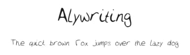 Alywriting by Alyssa Wittig — Script Handwritten Font — thumbnail 1